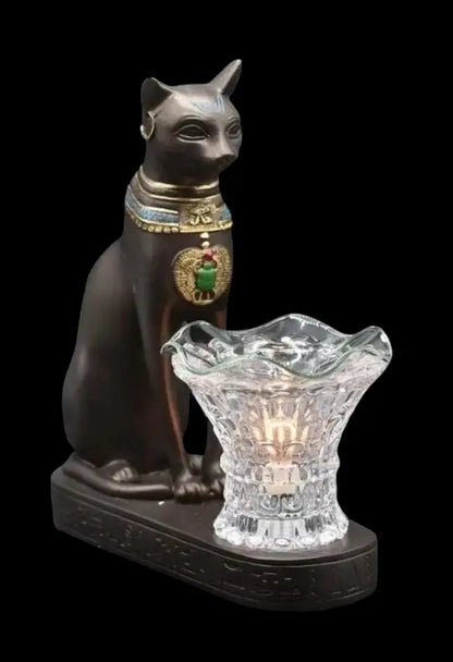 Cat egyptian wax and oil warmer electric decorative
