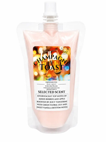 Champagne toast squeezable wax melts for home - 8 ounces
