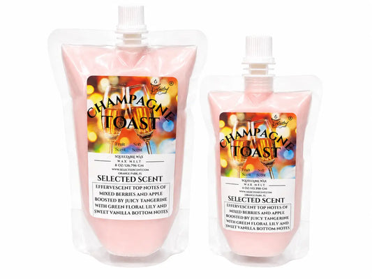 Champagne toast squeezable wax melts for home