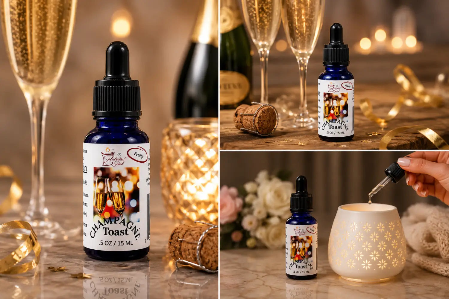 Champagne toasted 100% fragrance oil – sparkling citrus & sweet berry home by selected scent