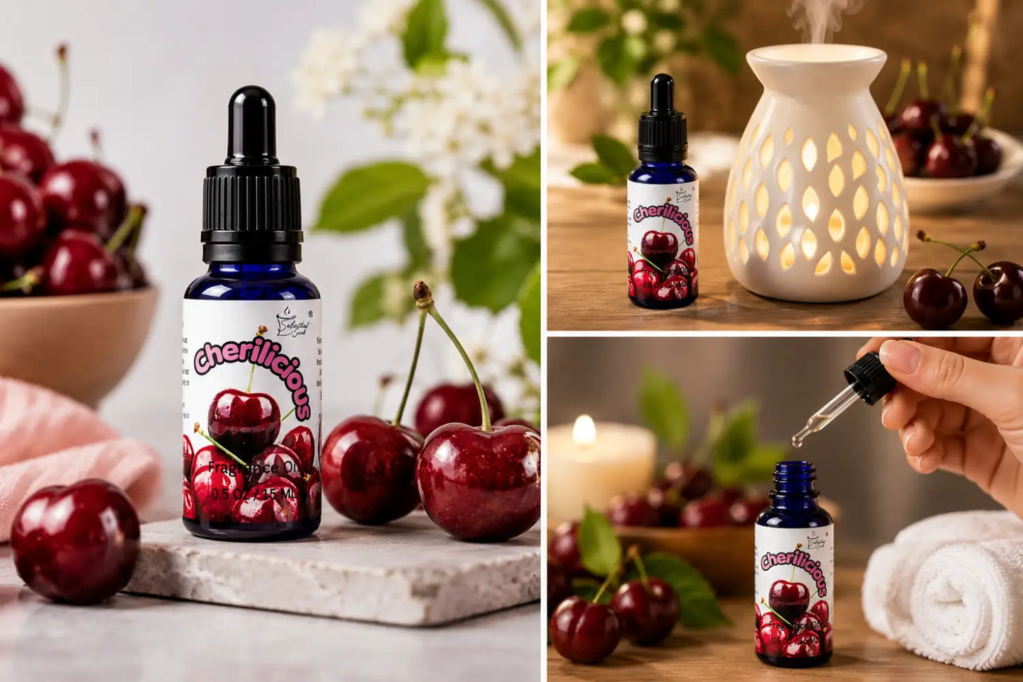 Cherilicious 100% fragrance oil – sweet cherry delight home by selected scent