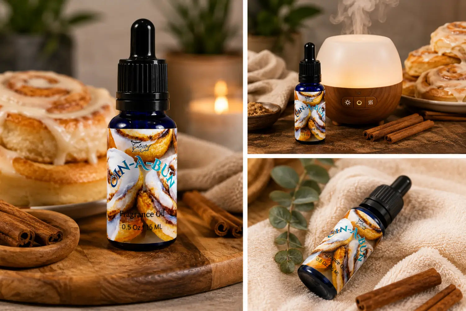 Cin-a-bun 100% fragrance oil – warm cinnamon roll bakery home by selected scent