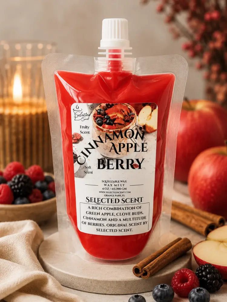 Cinnamon apple berry squeezable wax melt long lasting melts
