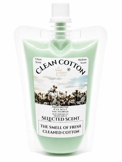 Clean cotton squeezable wax melt fresh laundry scented - 4 ounces