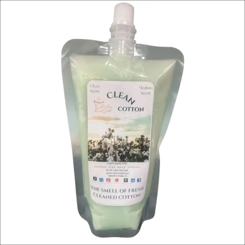 Clean cotton squeezable wax melt fresh laundry scented - 8 ounces