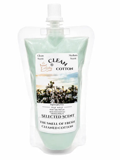 Clean cotton squeezable wax melt fresh laundry scented - 8 ounces