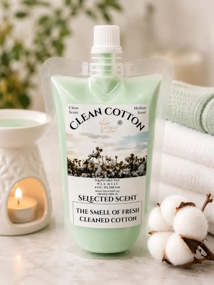Clean cotton squeezable wax melt fresh laundry scented