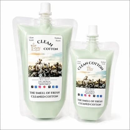 Clean cotton squeezable wax melt fresh laundry scented
