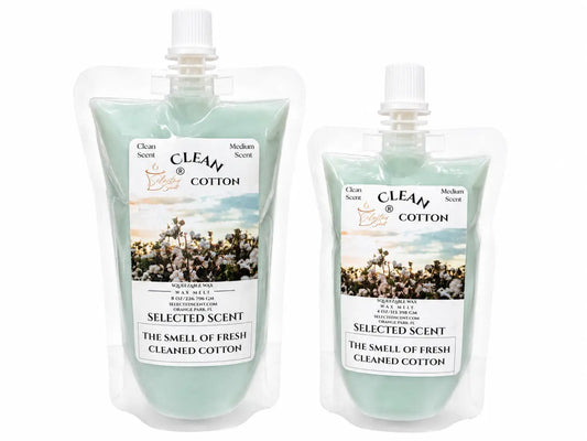 Clean cotton squeezable wax melt fresh laundry scented