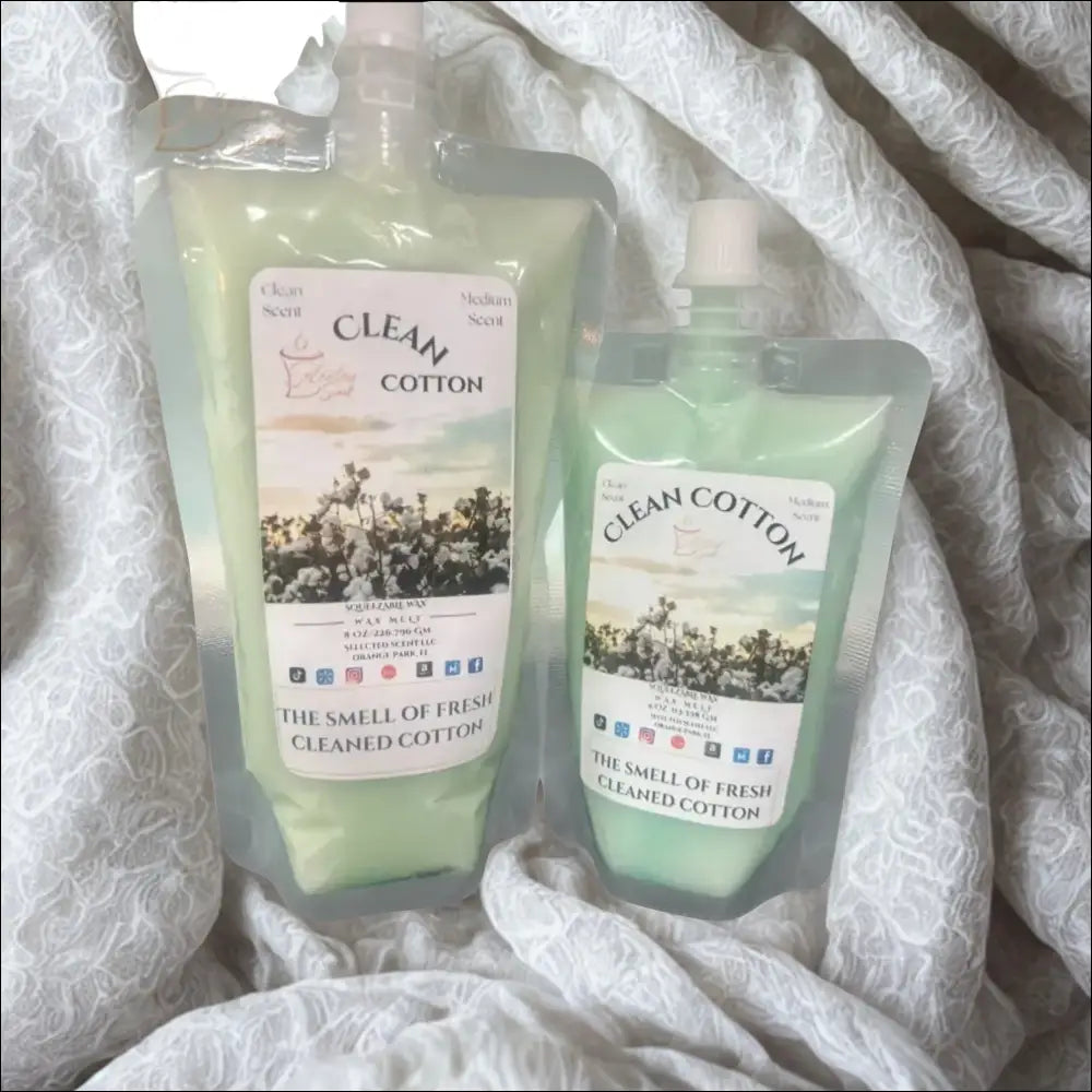 Clean cotton squeezable wax melt fresh laundry scented
