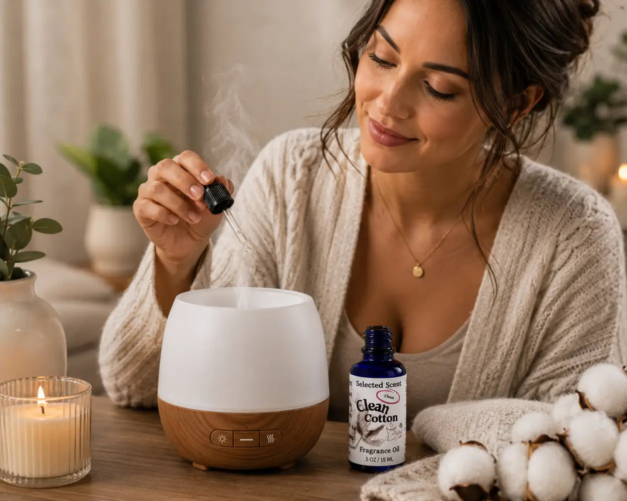 Clean cotton 100% fragrance oil – fresh air & crisp linen home by selected scent