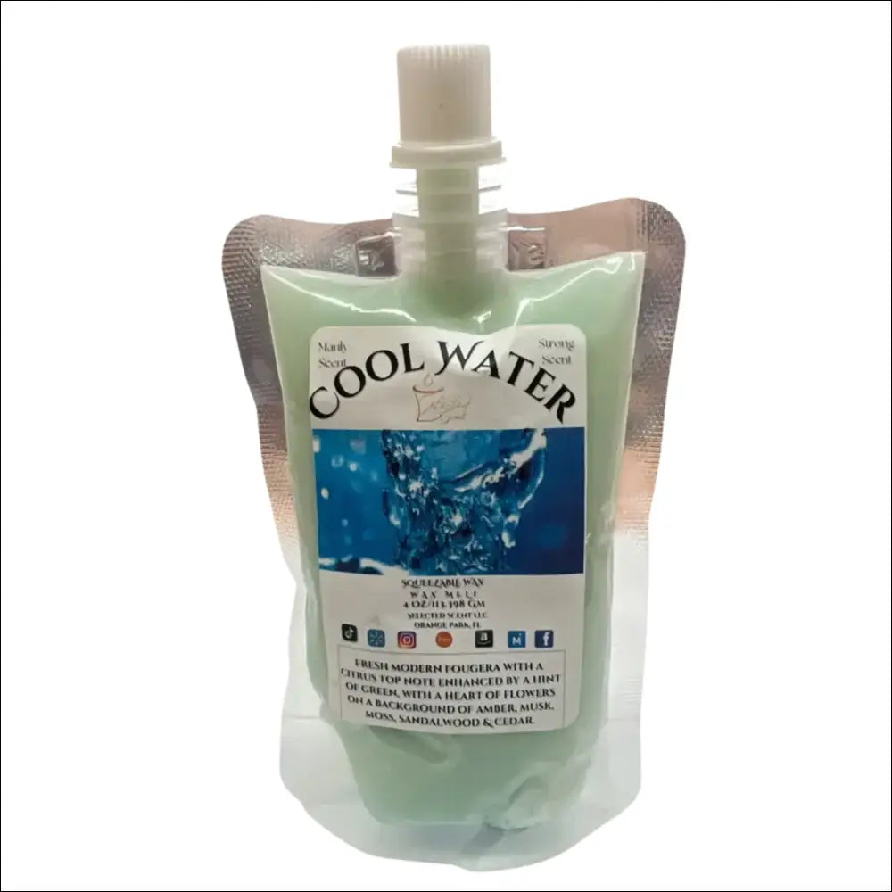 Cool water squeezable wax melts for home - 4 ounces