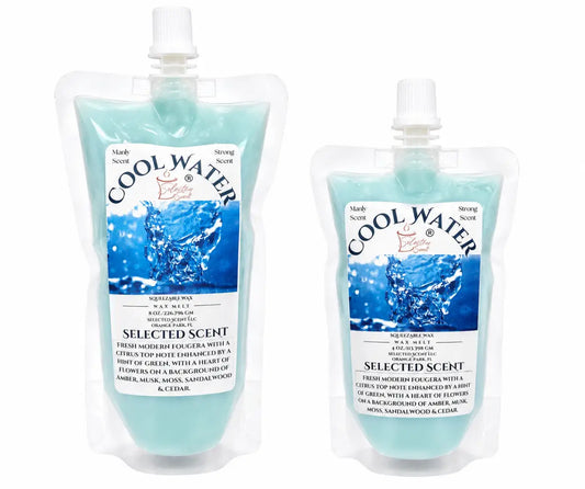 Cool water squeezable wax melts for home
