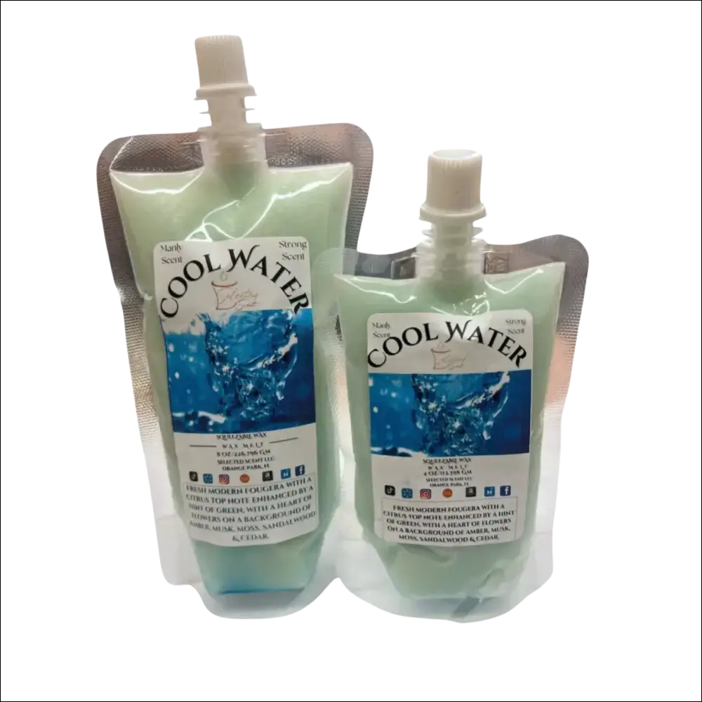 Cool water squeezable wax melts for home
