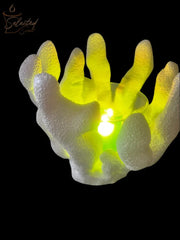 Selected Scent coral-shaped candle holder with glowing light for ocean themed for home decor