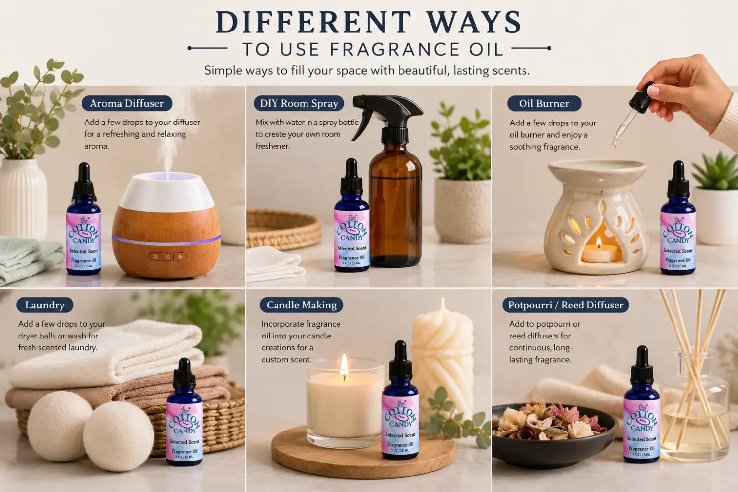 Cotton candy 100% fragrance oil – sweet carnival treat home by selected scent