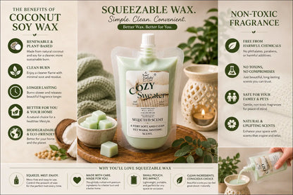 Cozy sweater squeezable wax melt all natural melts limited edition