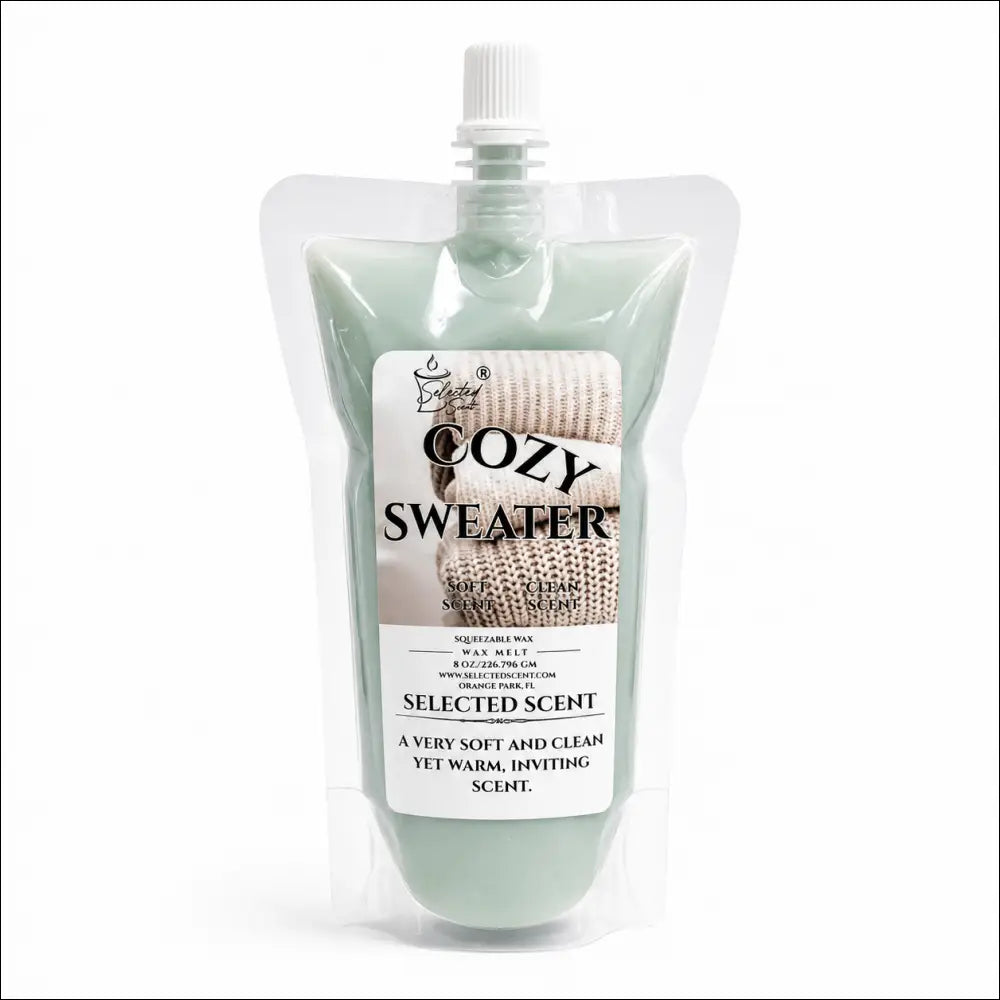 Cozy sweater squeezable wax melt all natural melts limited edition - 8 ounces