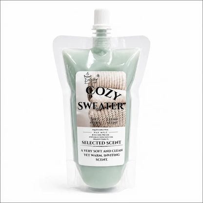 Cozy sweater squeezable wax melt all natural melts limited edition - 8 ounces