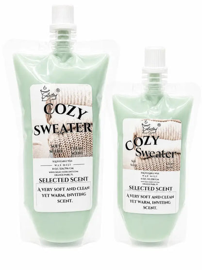 Cozy sweater squeezable wax melt all natural melts limited edition