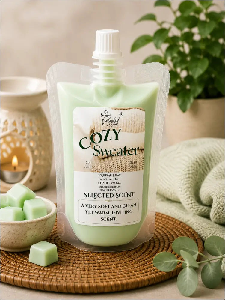 Cozy sweater squeezable wax melt all natural melts limited edition