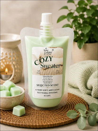Cozy sweater squeezable wax melt all natural melts limited edition