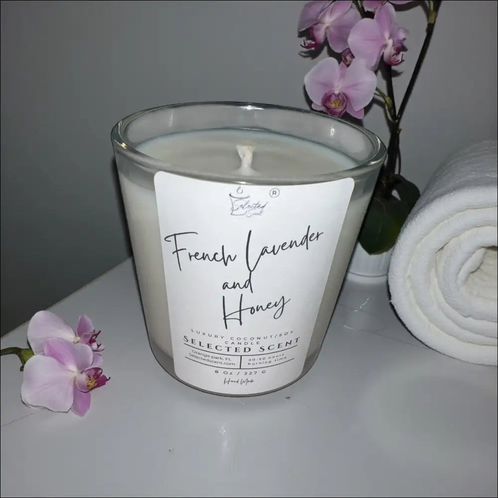 French lavender and honey 8 oz candle