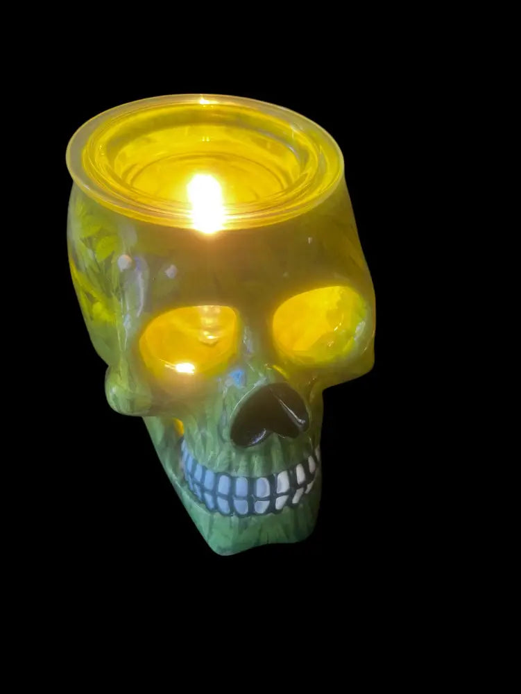 Skull special leaf wax and oil warmer electric decorative
