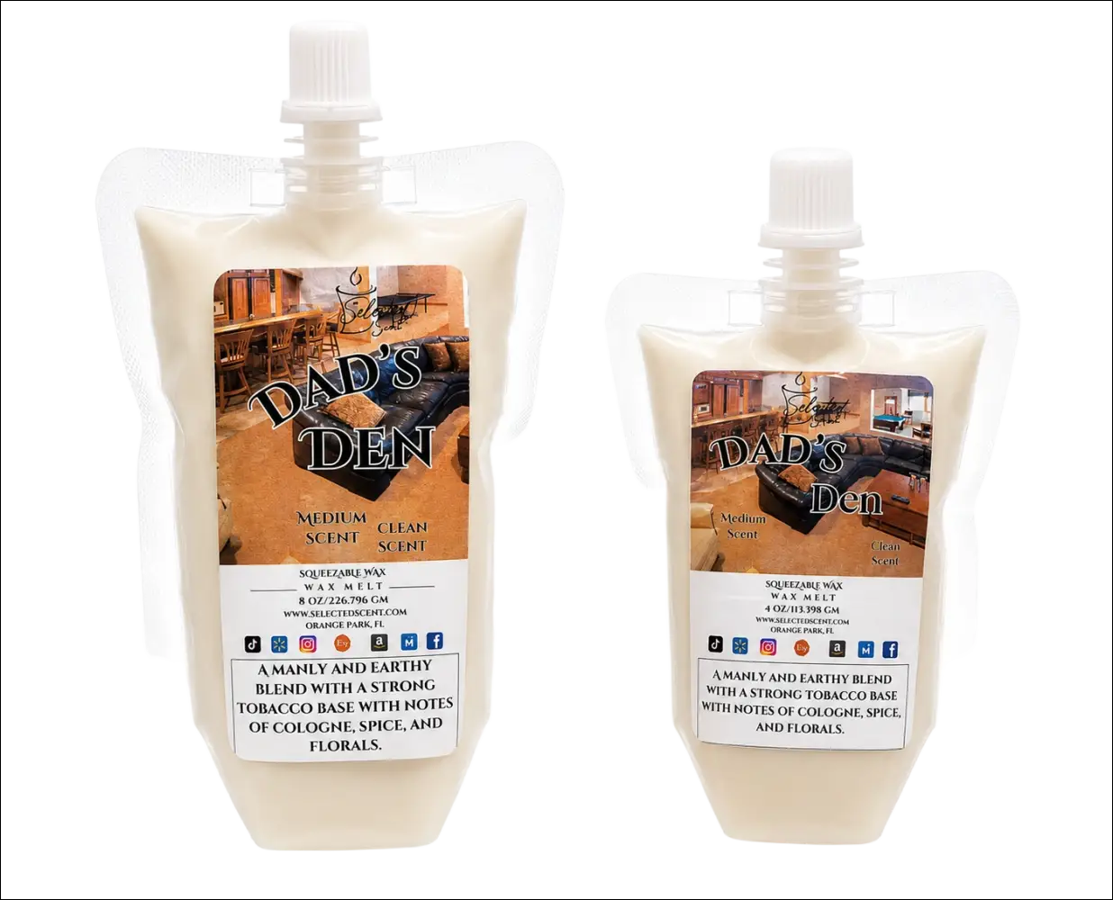 Dads den squeezable wax melt long lasting melts for home limited edition