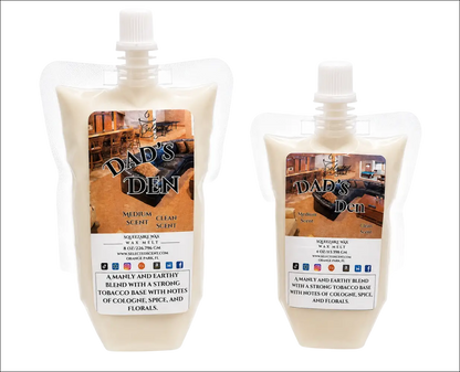 Dads den squeezable wax melt long lasting melts for home limited edition