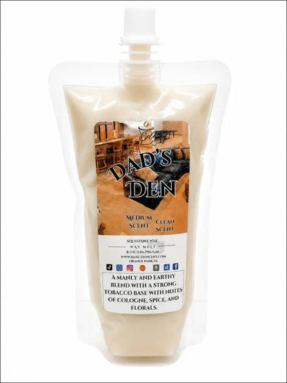 Dads den squeezable wax melt long lasting melts for home limited edition - 8 ounces