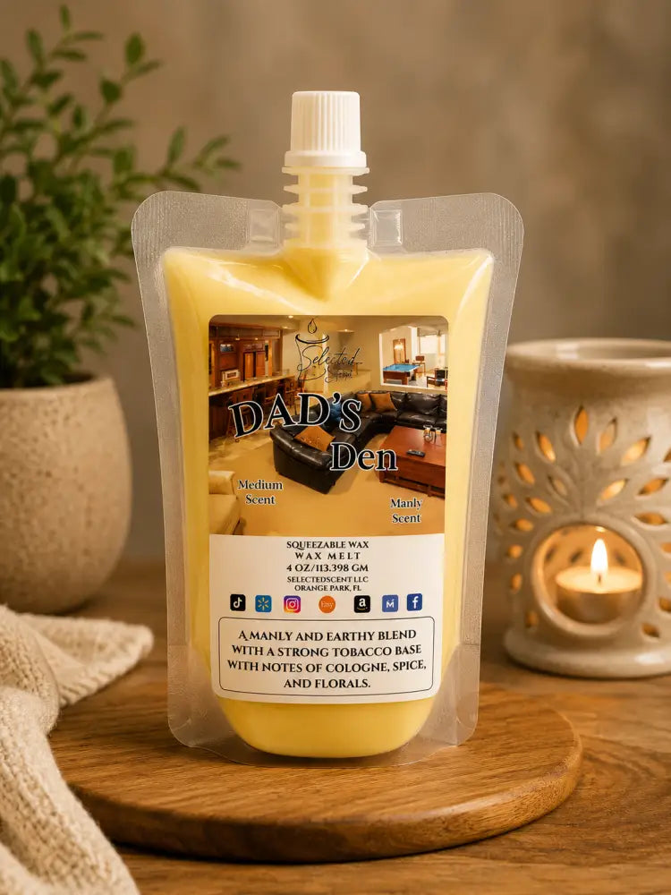 Dads den squeezable wax melt long lasting melts for home limited edition