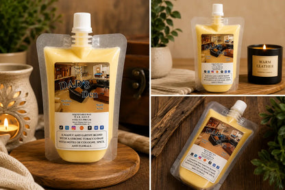 Dads den squeezable wax melt long lasting melts for home limited edition