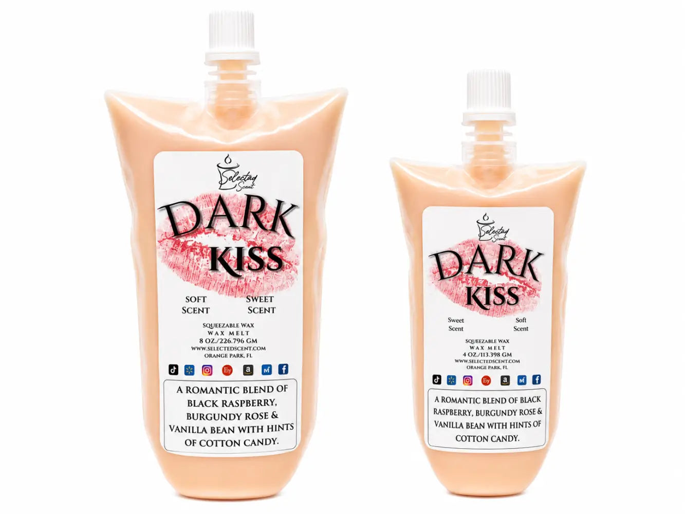 Dark kiss squeezable wax melt romantic fragrance