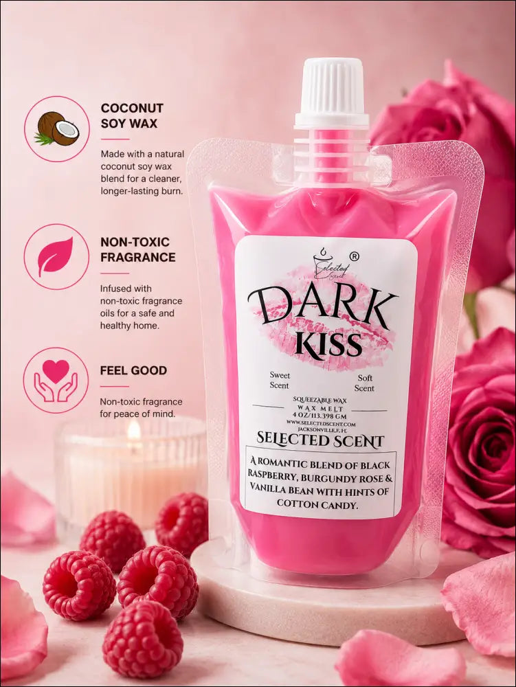 Dark kiss squeezable wax melt romantic fragrance
