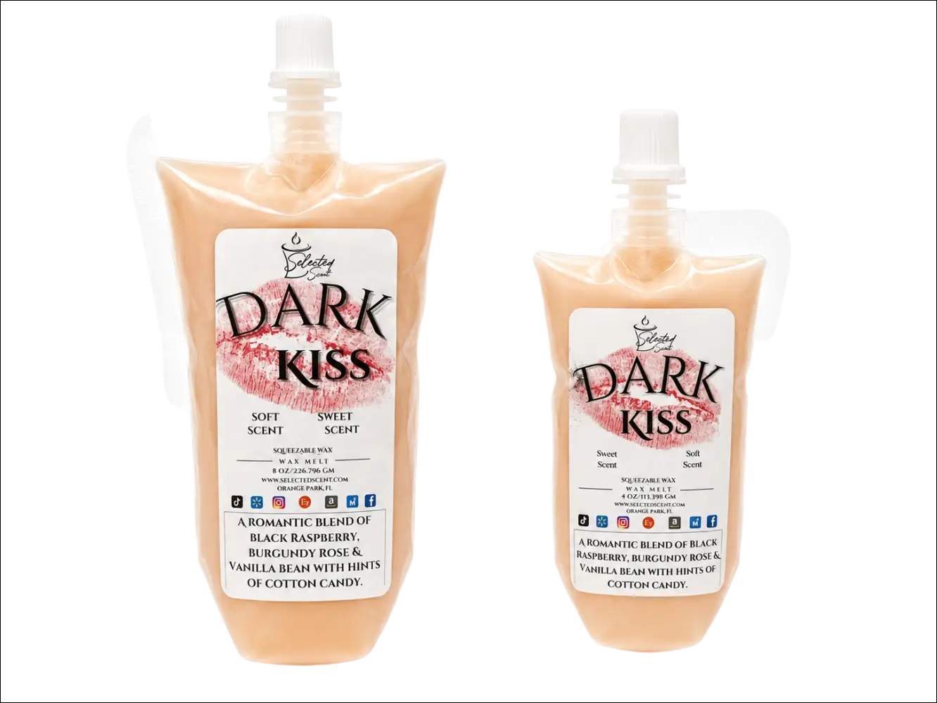 Dark kiss squeezable wax melt romantic fragrance