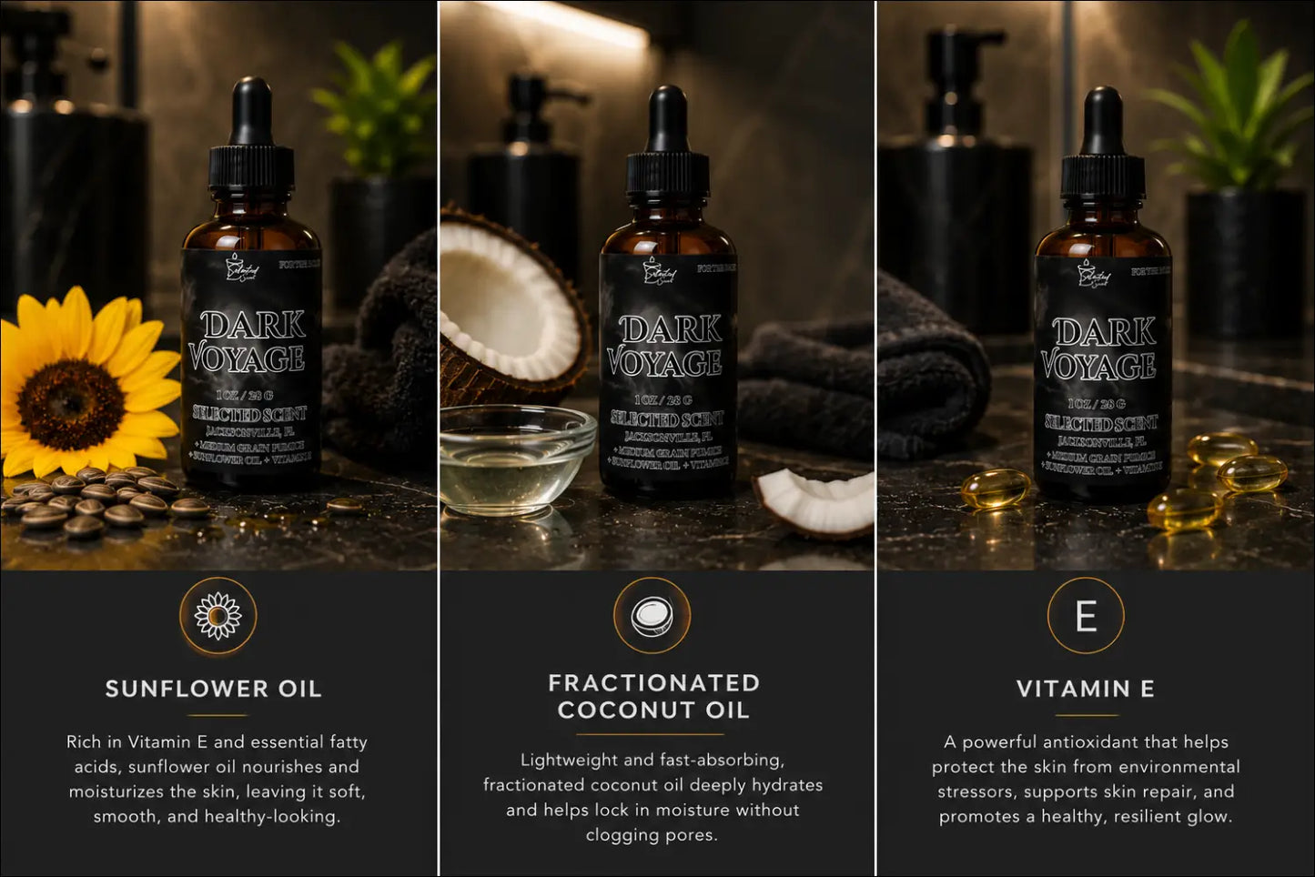 Dark voyage body oil luxurious and hydrating