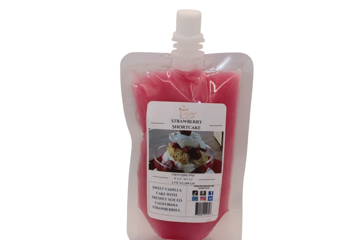 Selected Scent dessert scented wax melt for home in strawberry shortcake fragrance pouch