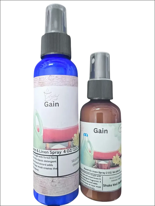Gains fresh room and linen spray – natural long-lasting