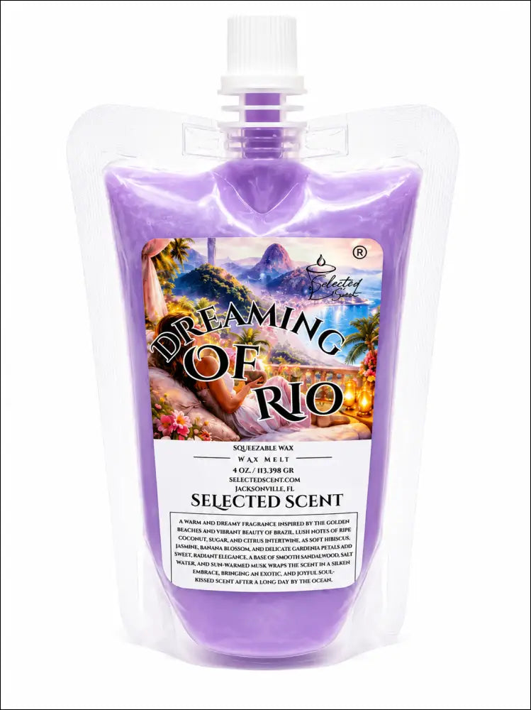 Dreaming of rio squeezable wax melt all natural melts - 4 ounces