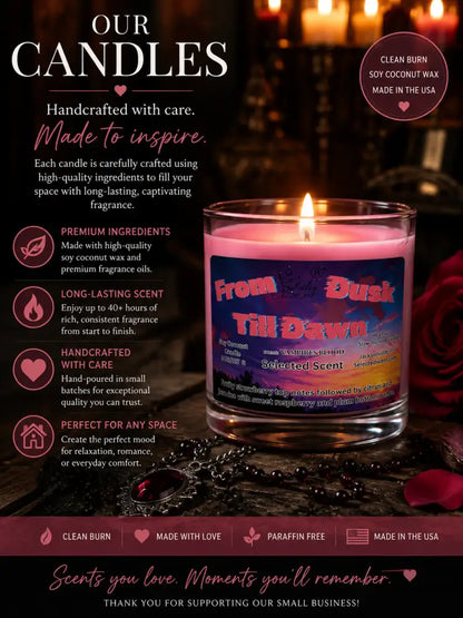 From dusk till dawn marbled 8 ounce candle