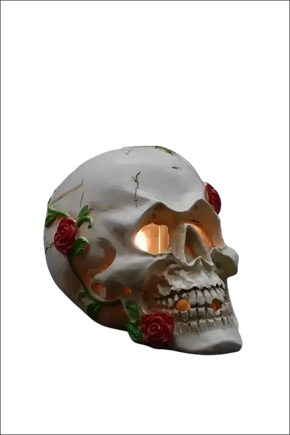 Skull rose wax and oil warmer electric decorative