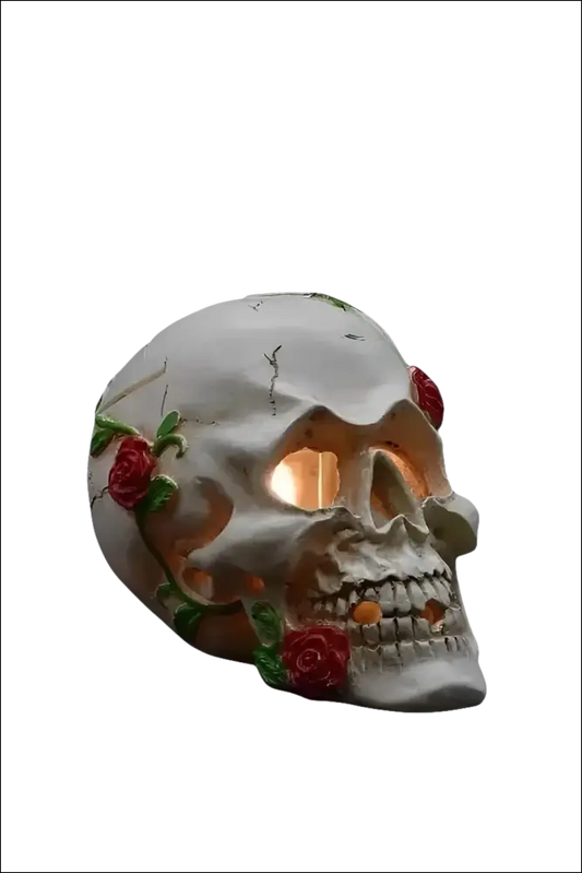 Skull rose wax and oil warmer electric decorative