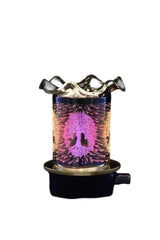 Selected Scent Electric Decorative Warmer with colorful Infinity Tree design and ruffled glass top