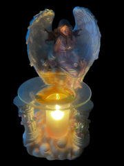 Selected Scent Electric Decorative Warmer featuring an angel figure with illuminated base