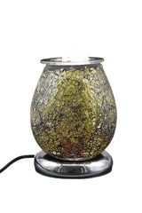 Selected Scent Electric Decorative Warmer with cracked glass design and metallic base