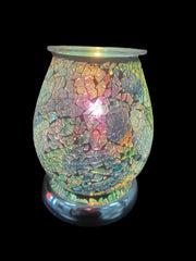 Selected Scent electric decorative warmer with cracked glass design and multicolor light effect