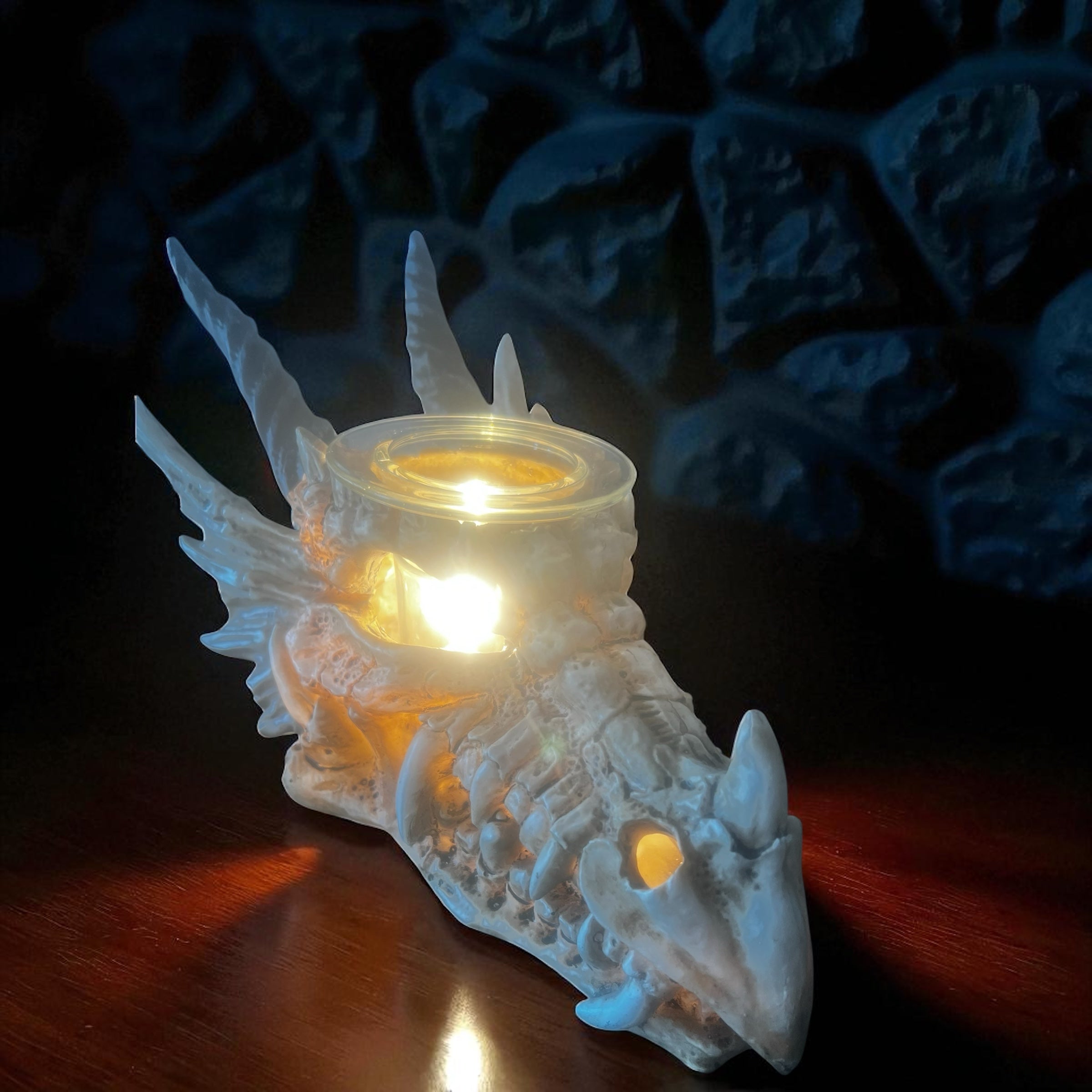 Selected Scent electric decorative warmer shaped like a dragon head with glowing light