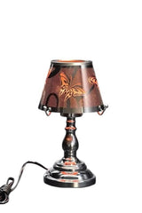 Electric Decorative Warmer from Selected Scent with butterfly patterned lampshade and metallic base