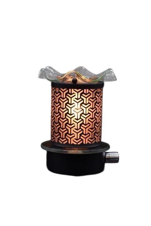 Selected Scent Electric Decorative Warmer with intricate geometric pattern and glass top